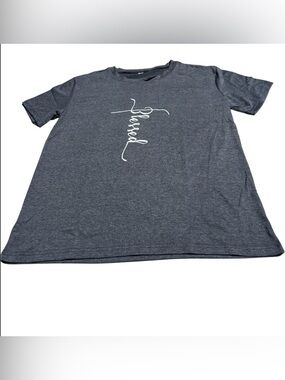 Unisex Heather Charcoal Graphic Tee - Unbranded Size M